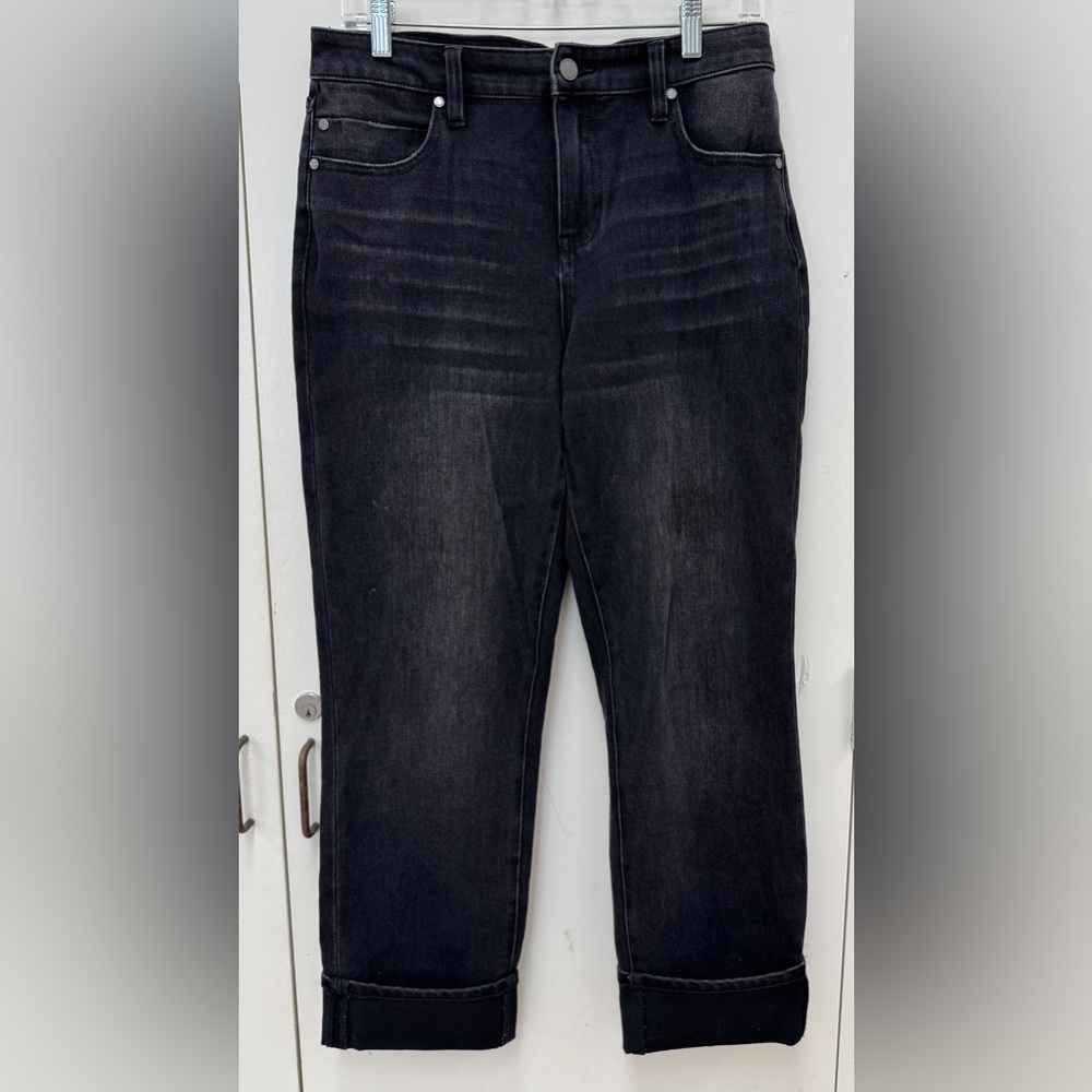Liverpool LA Black The Girlfriend Straight Leg Cuffed Jeans 8/29 Fall Minimalist